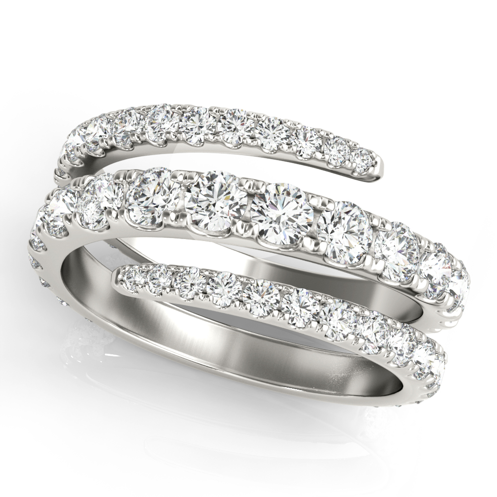 Multirow Split Shank Swirl Fashion Rings
