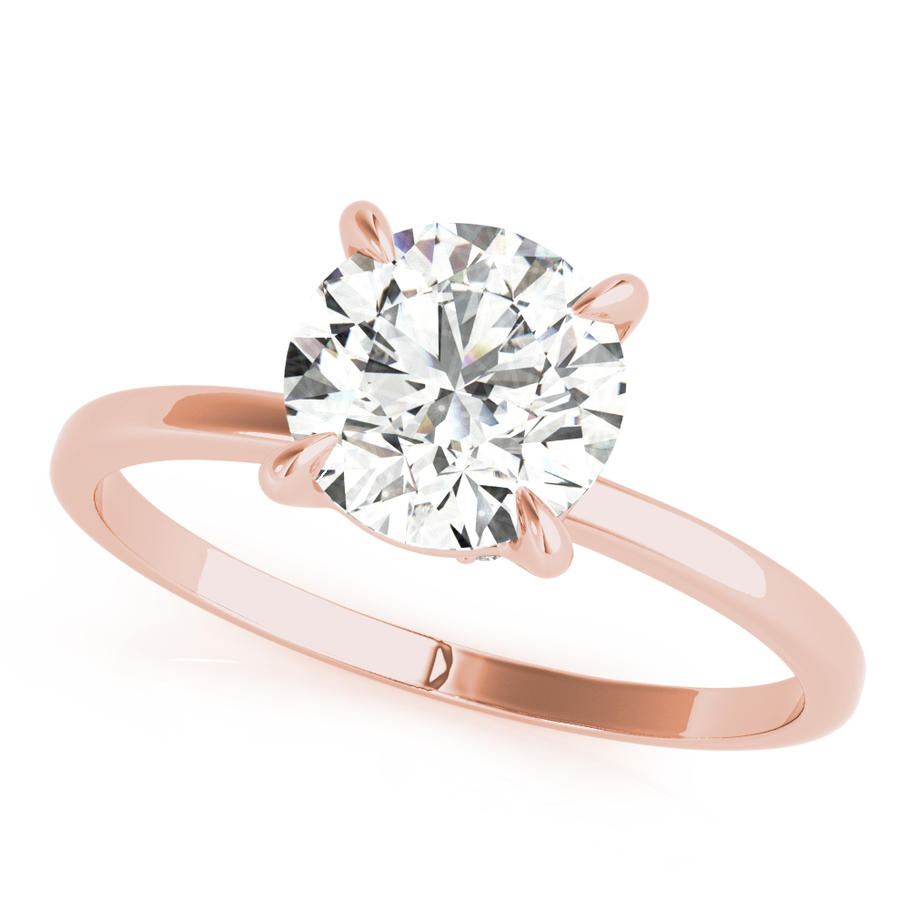 The Emilia Hidden Halo Engagement Ring, front view