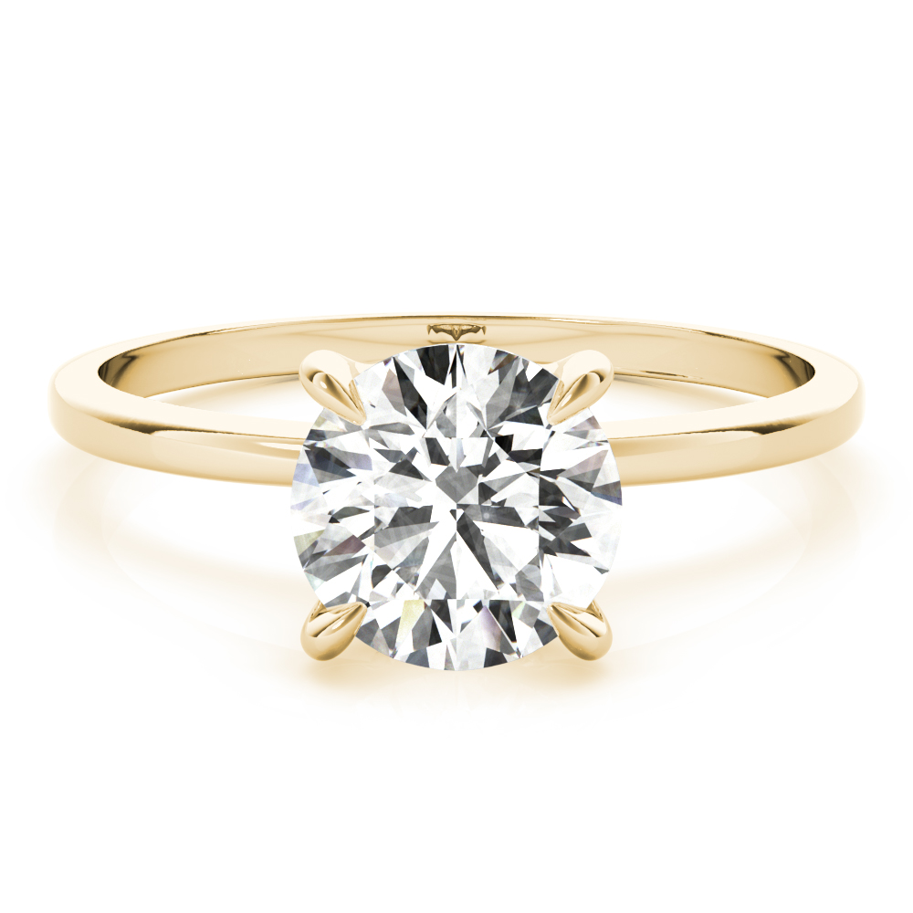 The Emilia Hidden Halo Engagement Ring, set view