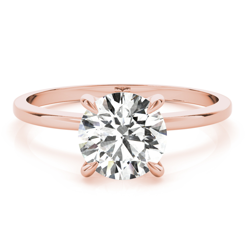 The Emilia Hidden Halo Engagement Ring, set view