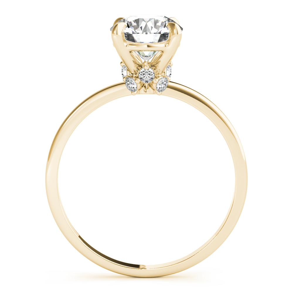 The Emilia Hidden Halo Engagement Ring, side view