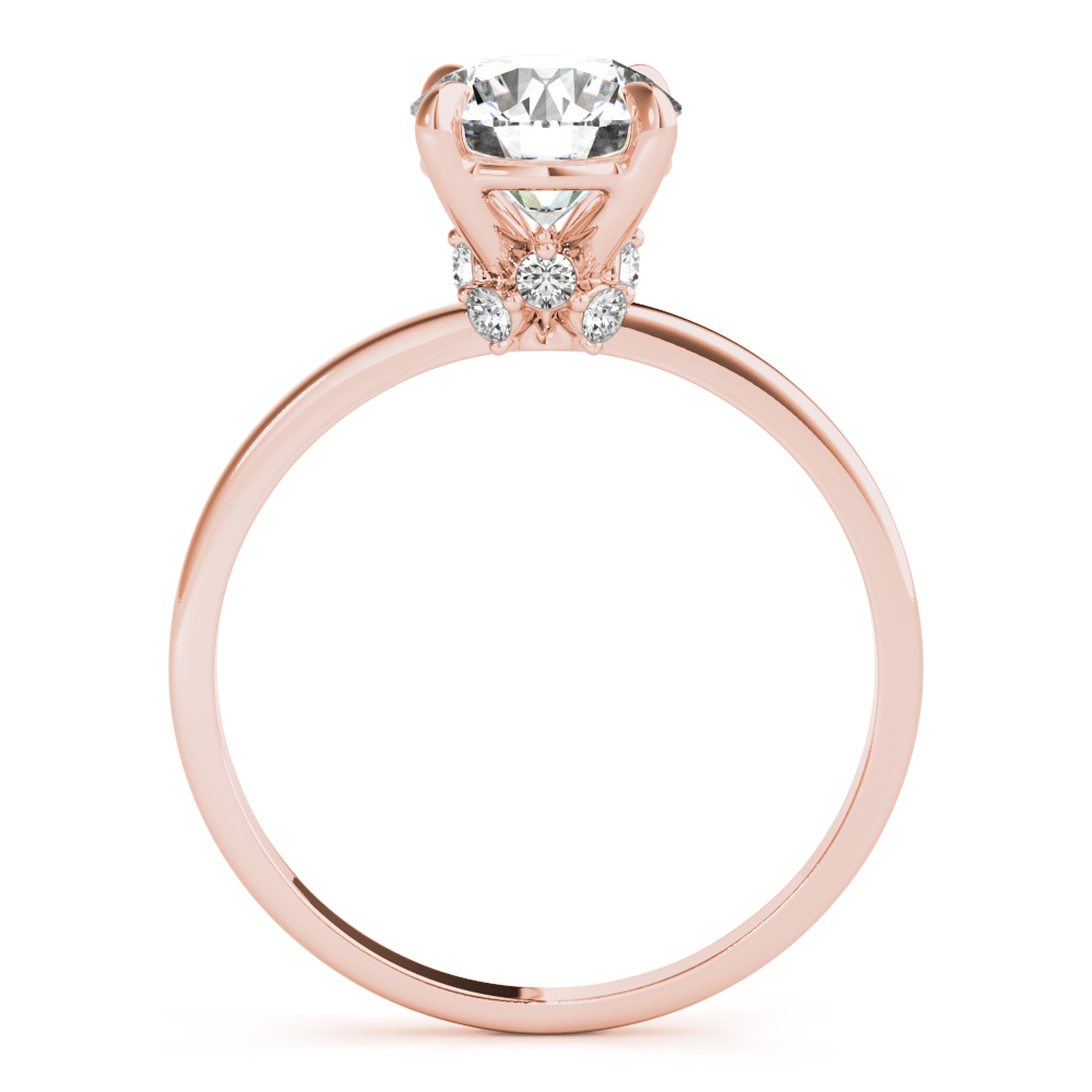 The Emilia Hidden Halo Engagement Ring, side view