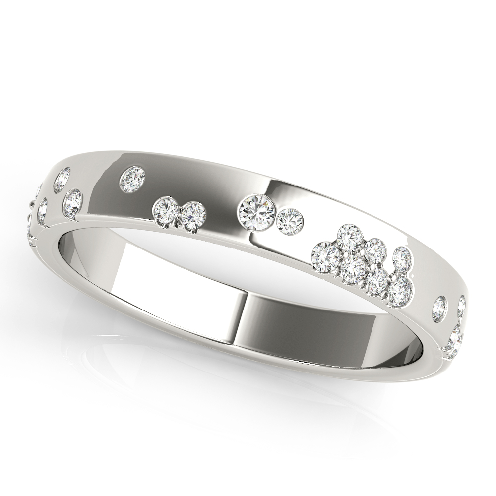 Scatter Bezel Set Wedding Ring