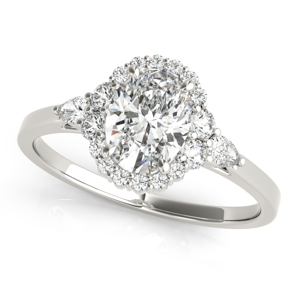 Oval Cut Halo Engagement Ring