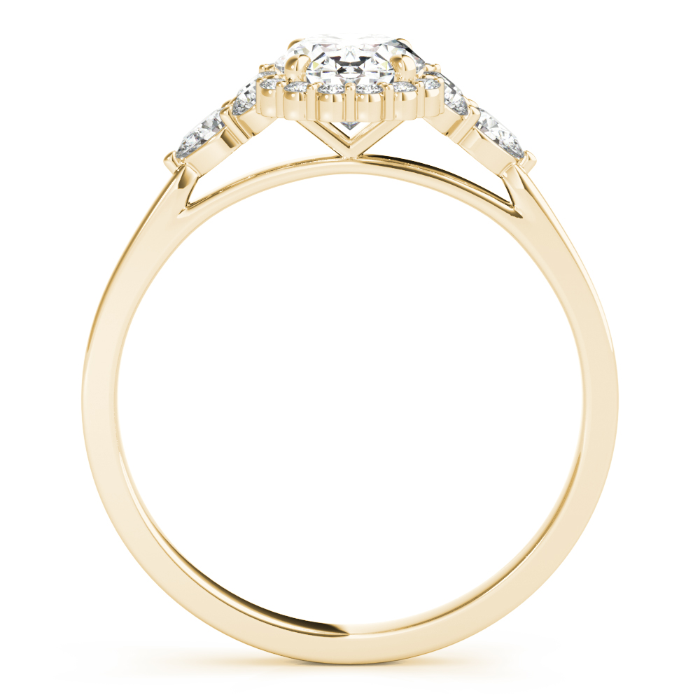 The Valentina Halo Engagement Ring, side view