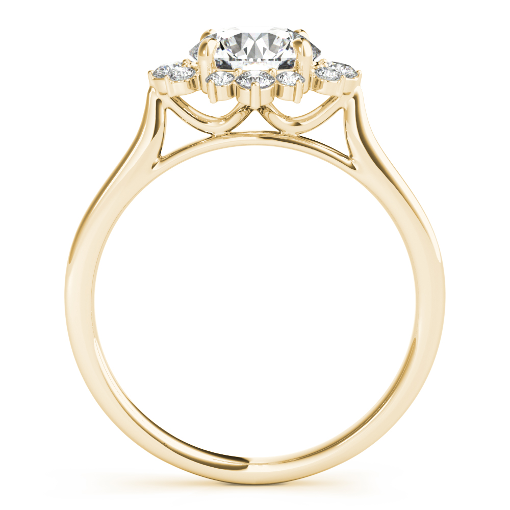The Penelope Halo Engagement Ring, side view