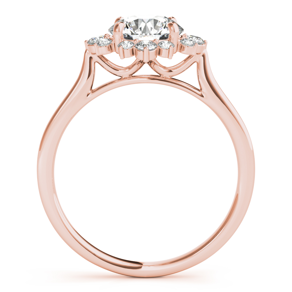 The Penelope Halo Engagement Ring, side view