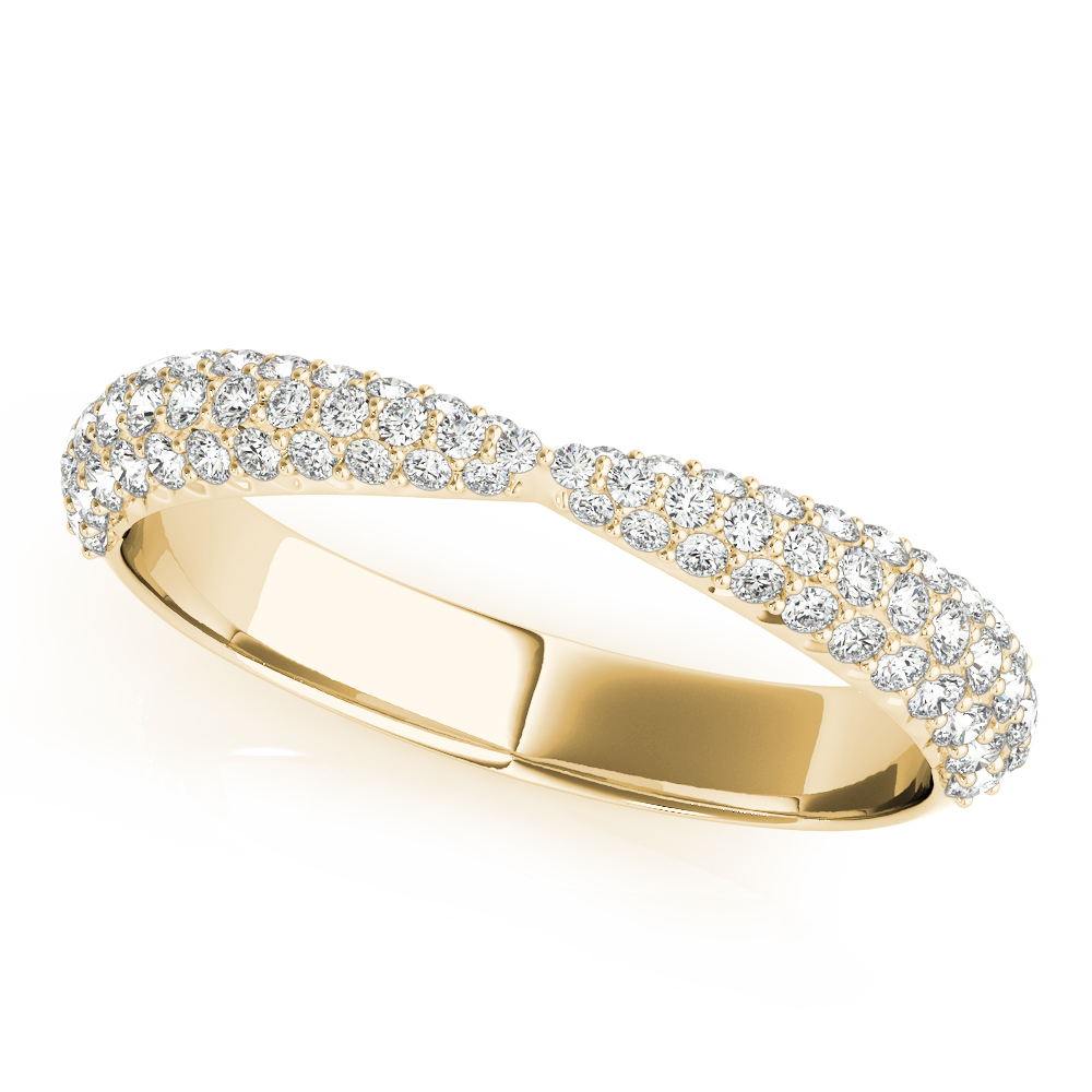 Multirow Pavé Wedding Bands