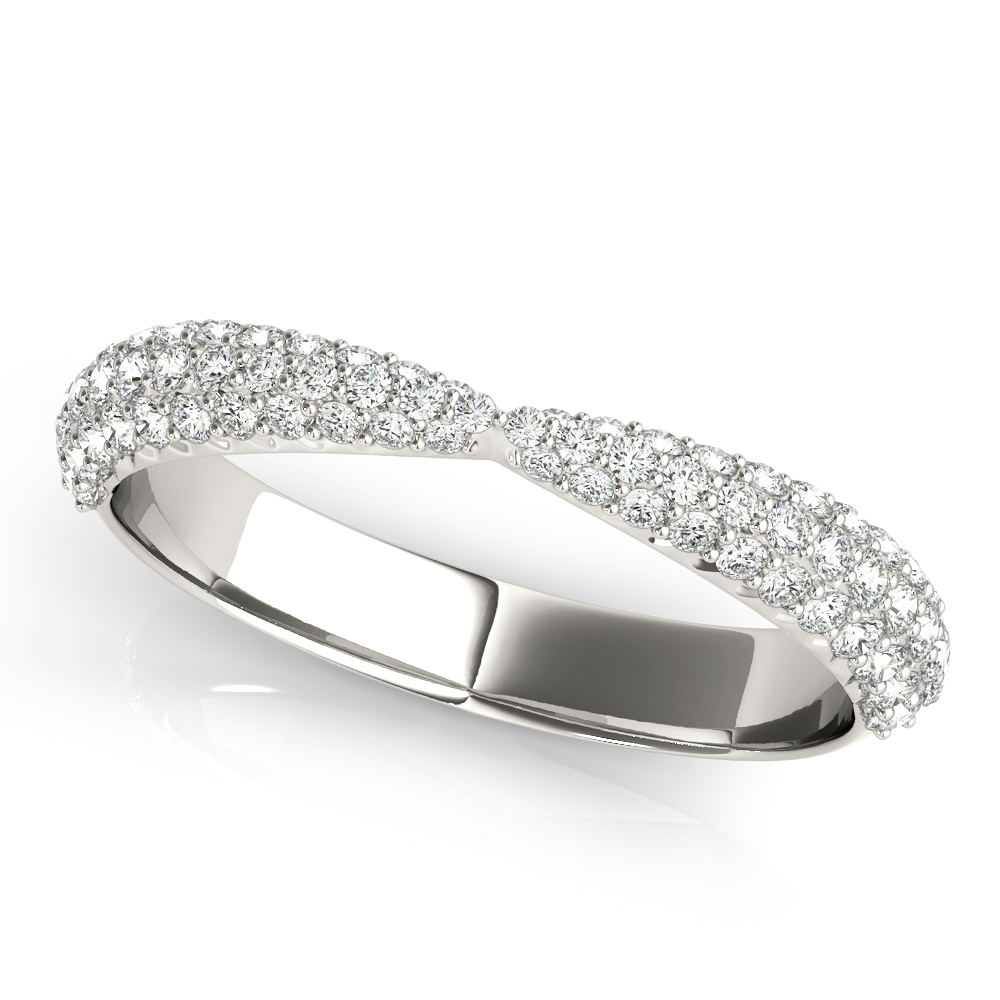 Multirow Pavé Wedding Bands