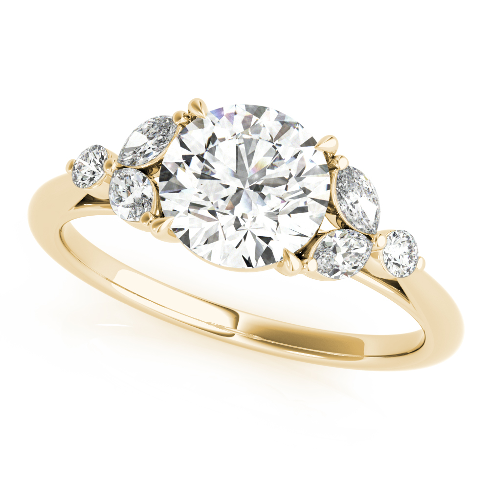 The Saoirse Cluster Engagement Ring, front view