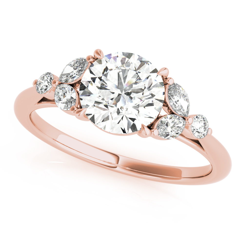 The Saoirse Cluster Engagement Ring, front view