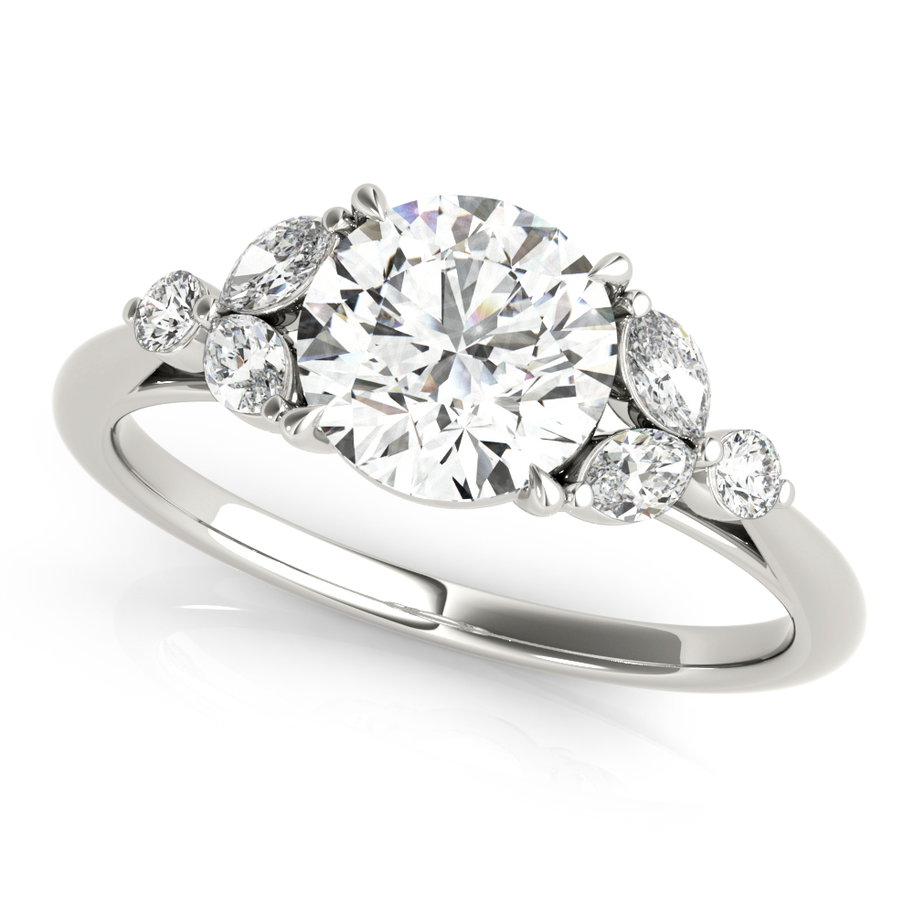 The Saoirse Cluster Engagement Ring, front view
