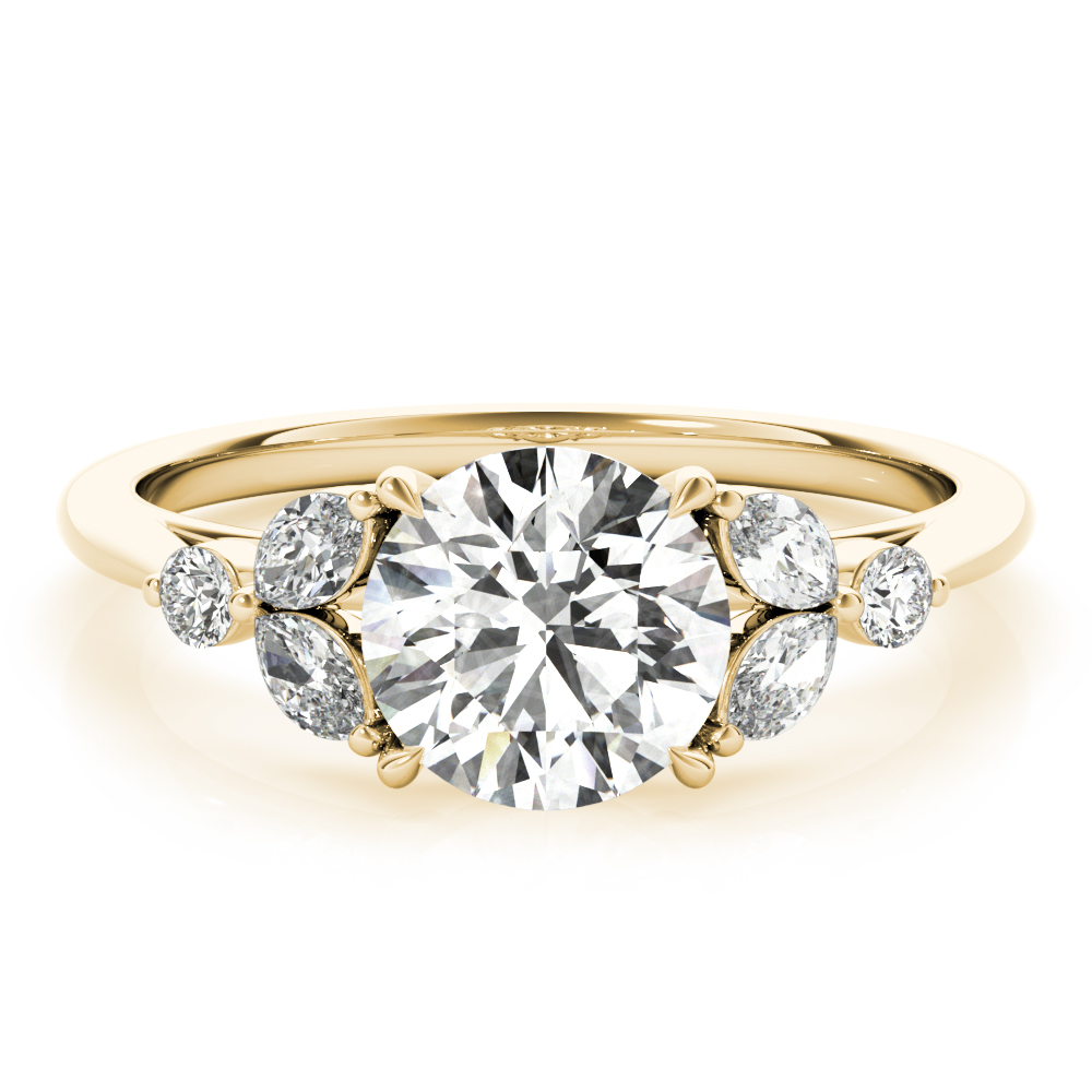 The Saoirse Cluster Engagement Ring, set view