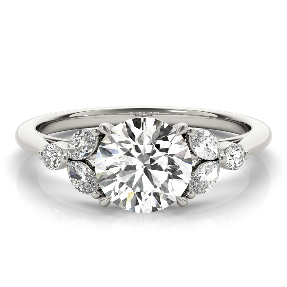 The Saoirse Cluster Engagement Ring, set view