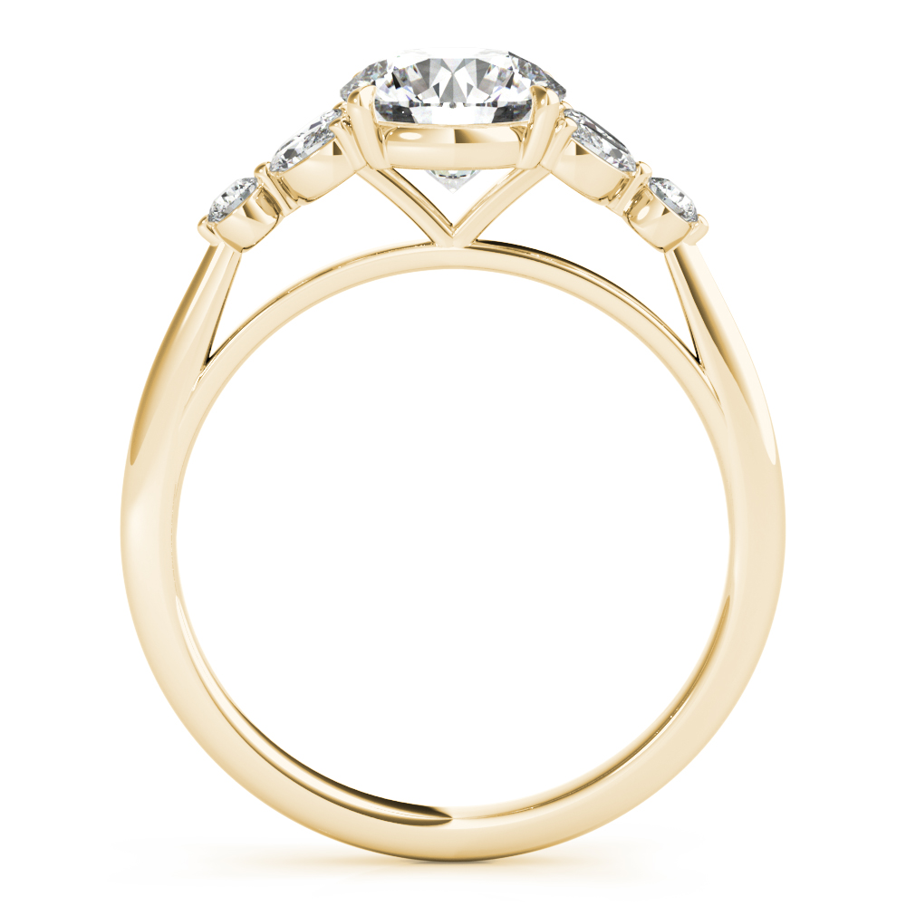 The Saoirse Cluster Engagement Ring, side view