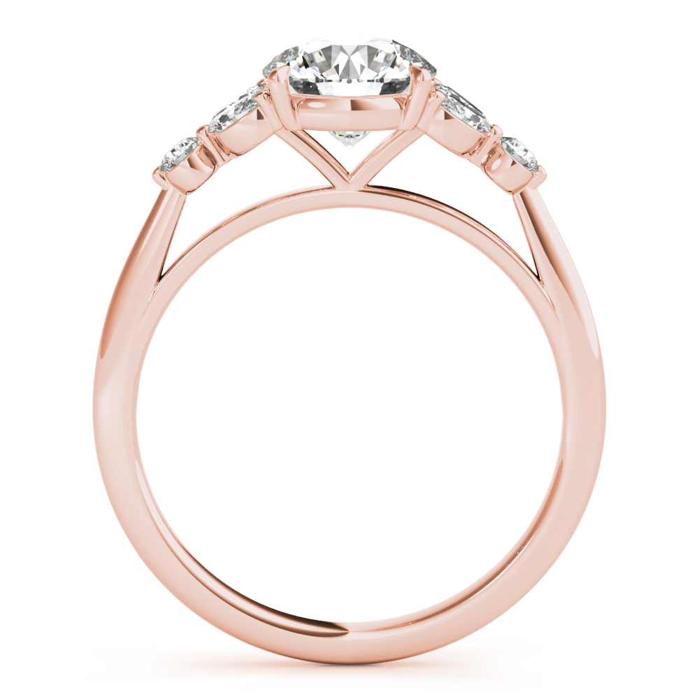 The Saoirse Cluster Engagement Ring, side view