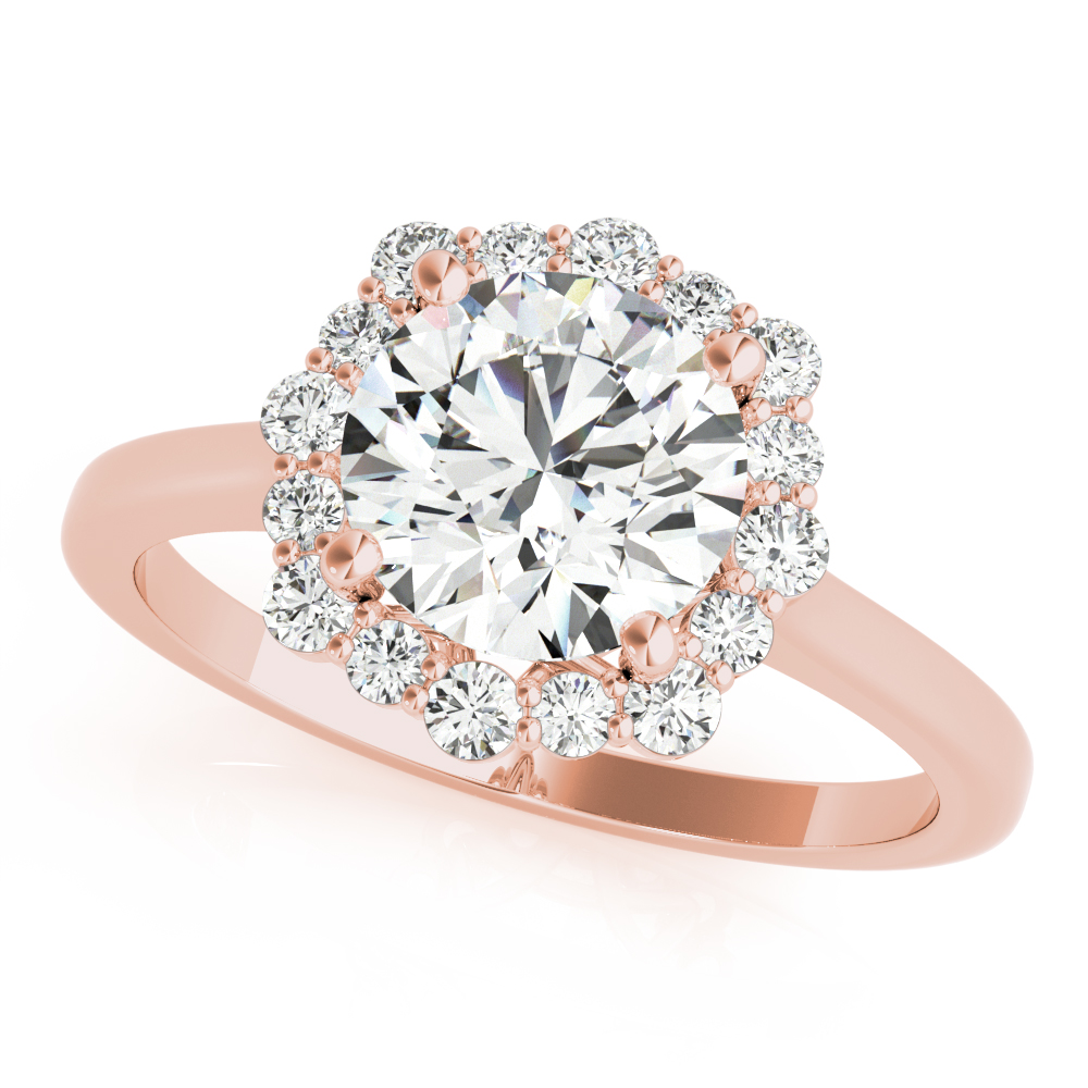 The Hannah Halo Engagement Ring, front view