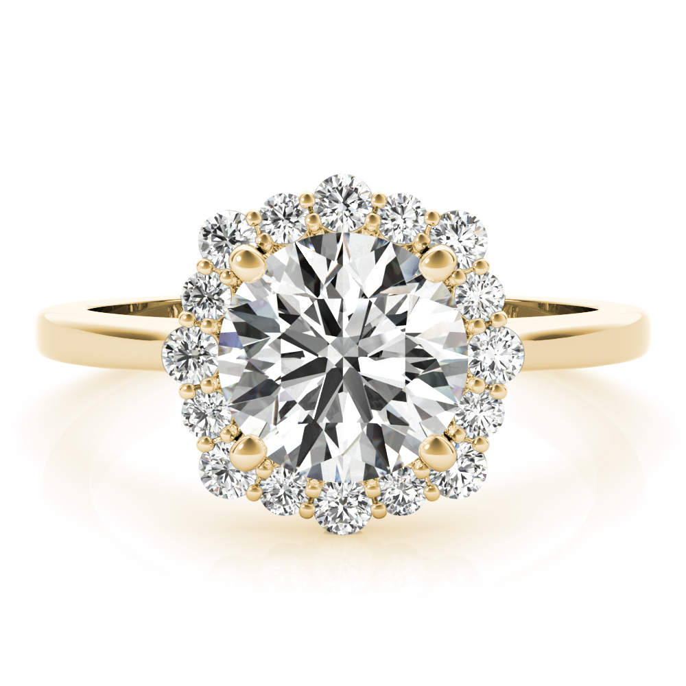 The Hannah Halo Engagement Ring, set view