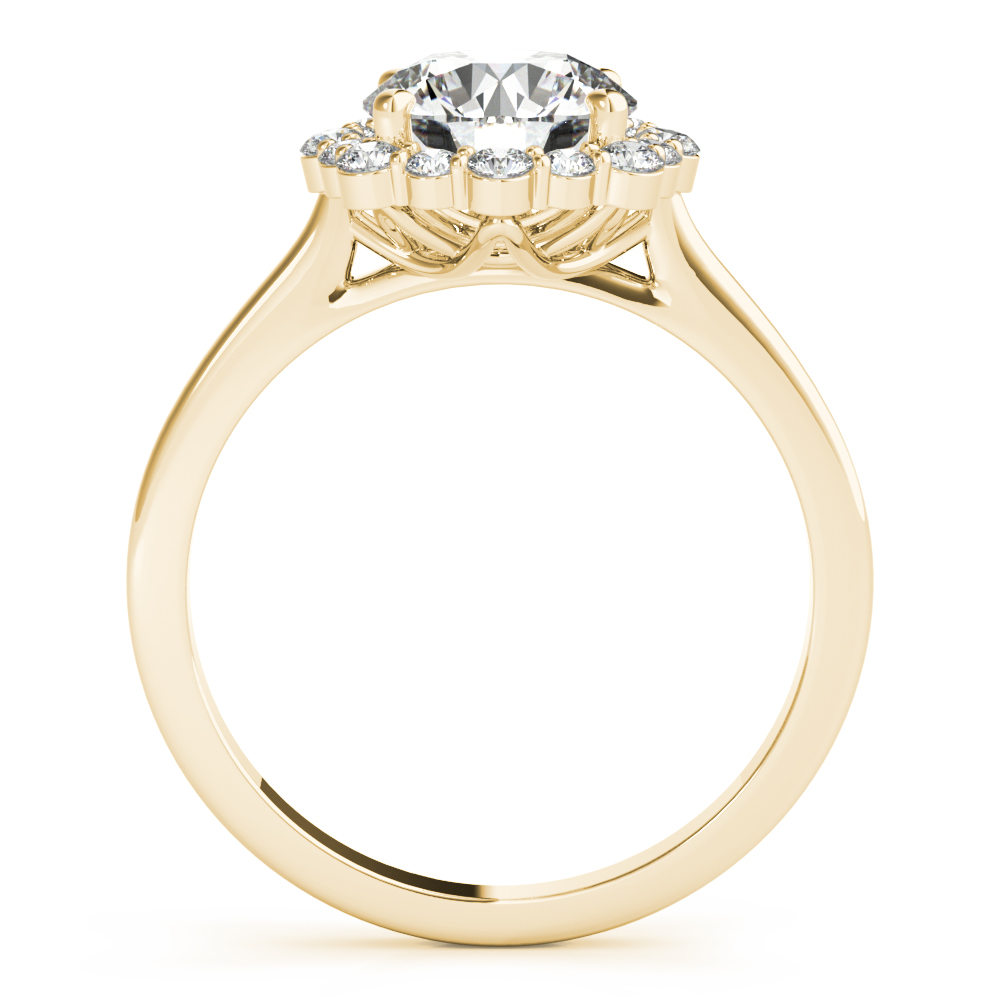 The Hannah Halo Engagement Ring, side view