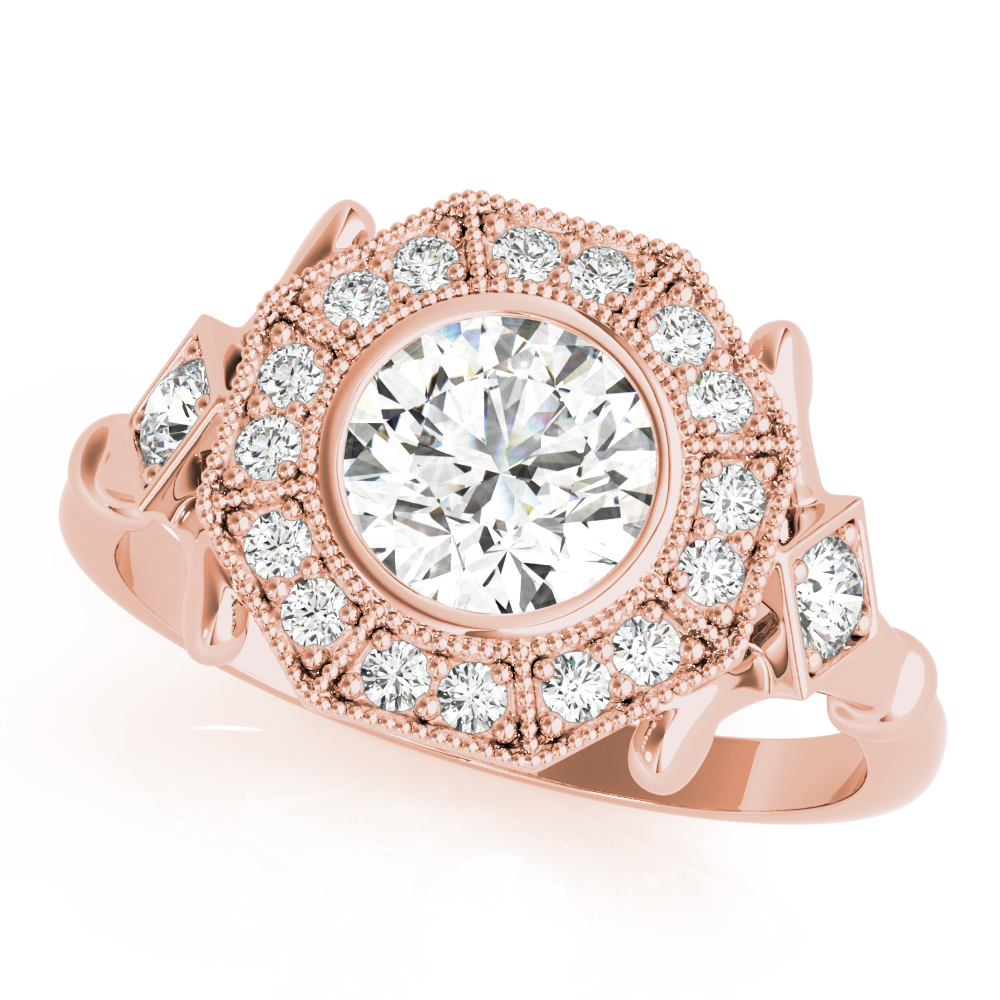 The Marilyn Halo Engagement Ring, front view