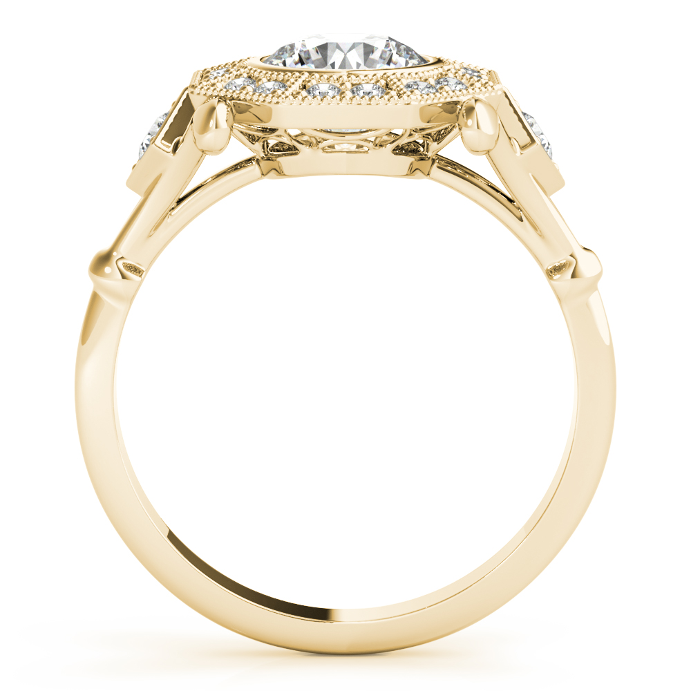 The Marilyn Halo Engagement Ring, side view