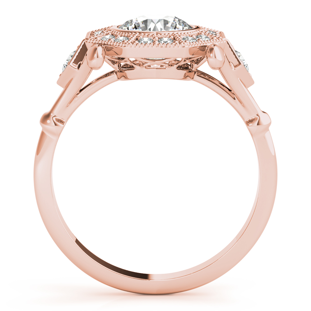 The Marilyn Halo Engagement Ring, side view