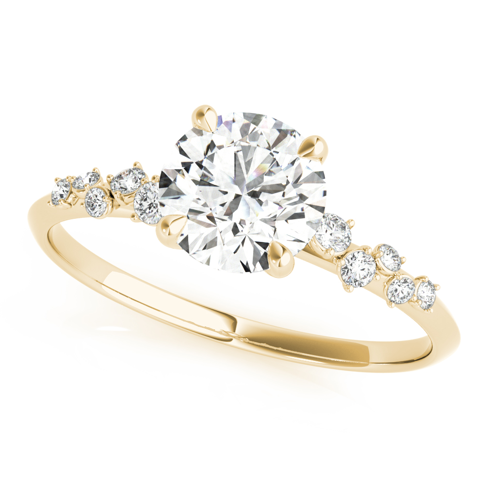 The Helena Single-Row Engagement Ring, front view