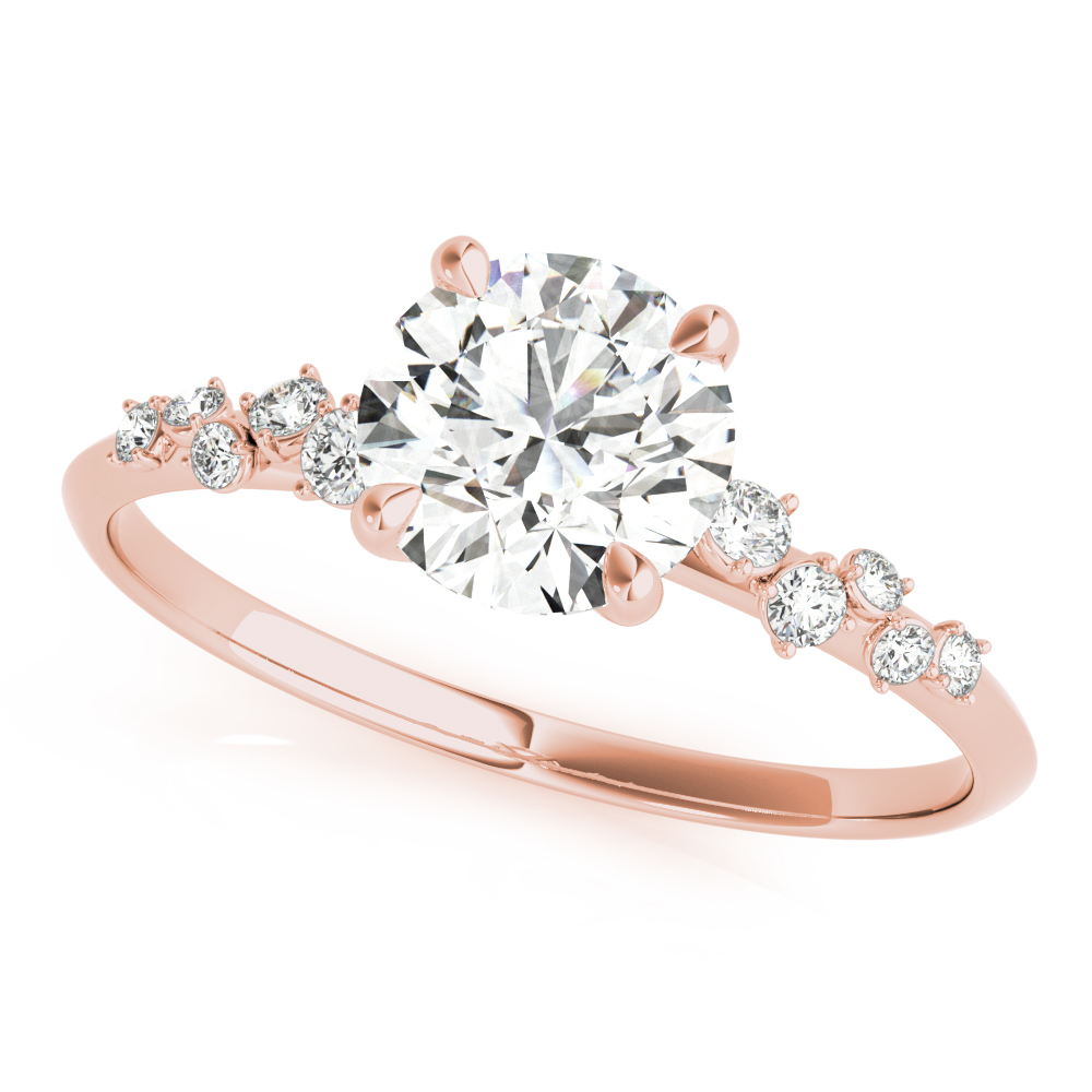 The Helena Single-Row Engagement Ring, front view