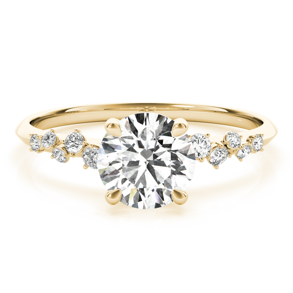 Scattered Diamond Engagement Ring