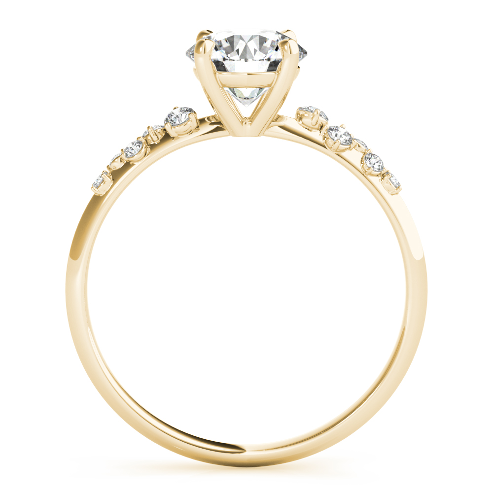 The Helena Single-Row Engagement Ring, side view