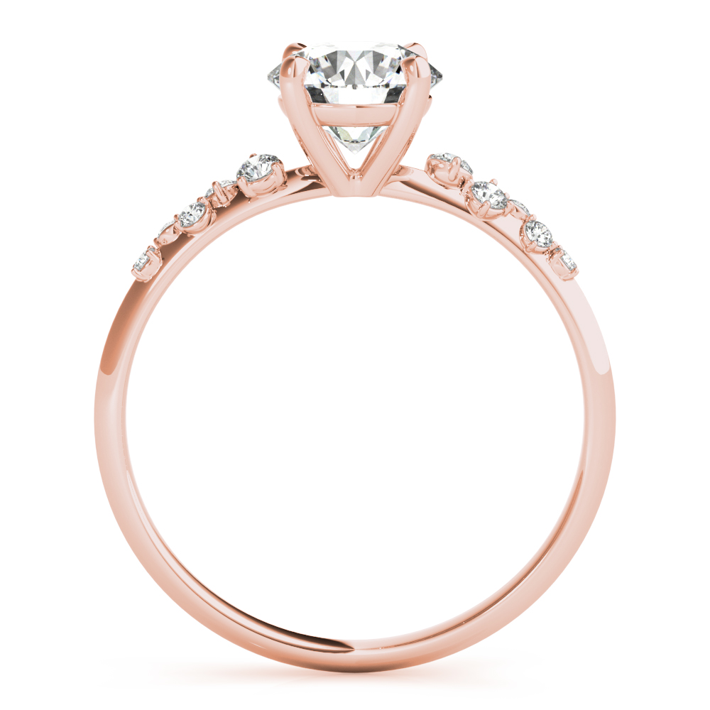 The Helena Single-Row Engagement Ring, side view