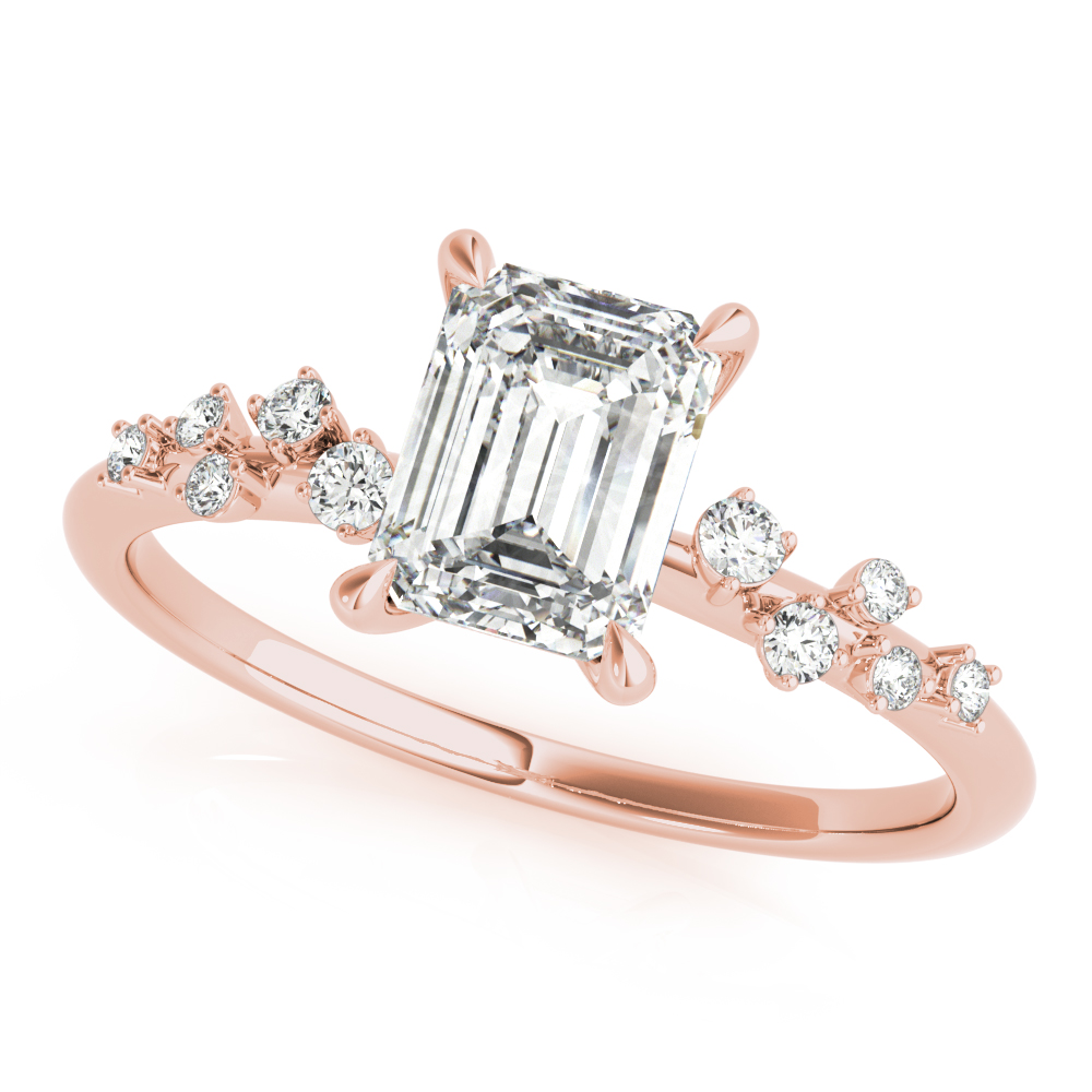 The Quinn Single-Row Engagement Ring, front view