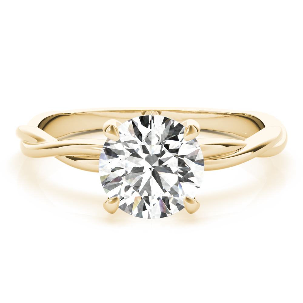 The Lily Solitaire Engagement Ring, set view
