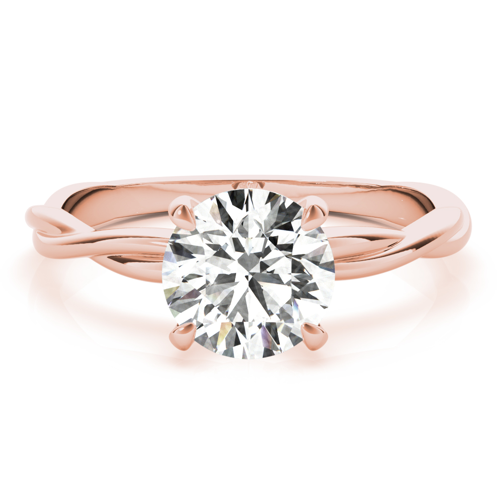 The Lily Solitaire Engagement Ring, set view