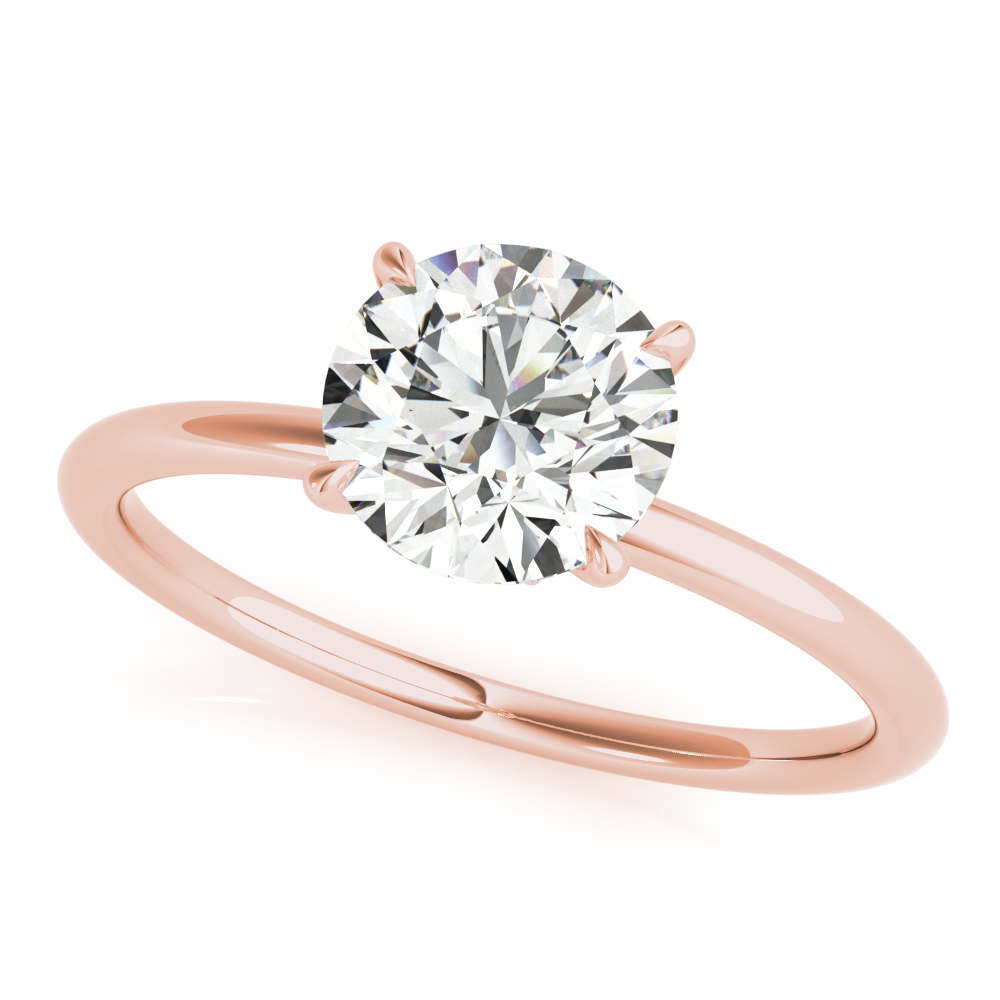 Solitaire Hidden Halo Engagement Ring