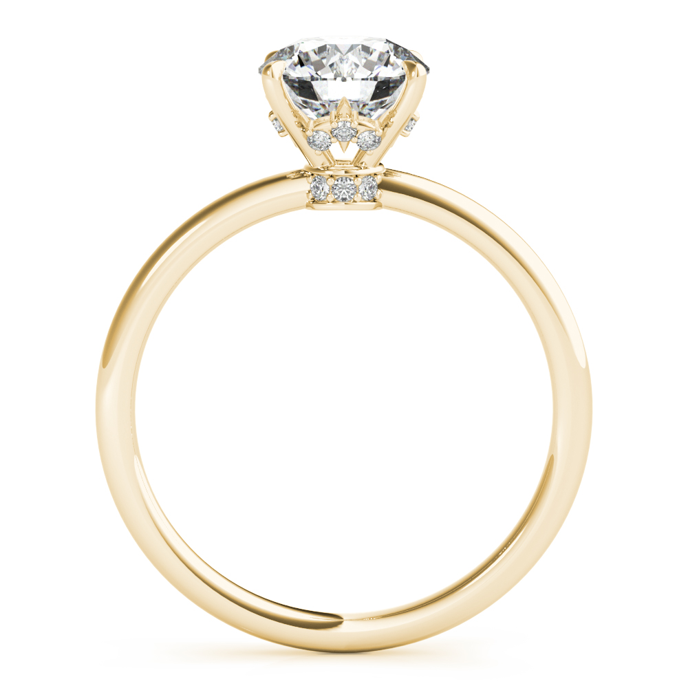 The Rosemary Hidden Halo Engagement Ring, side view