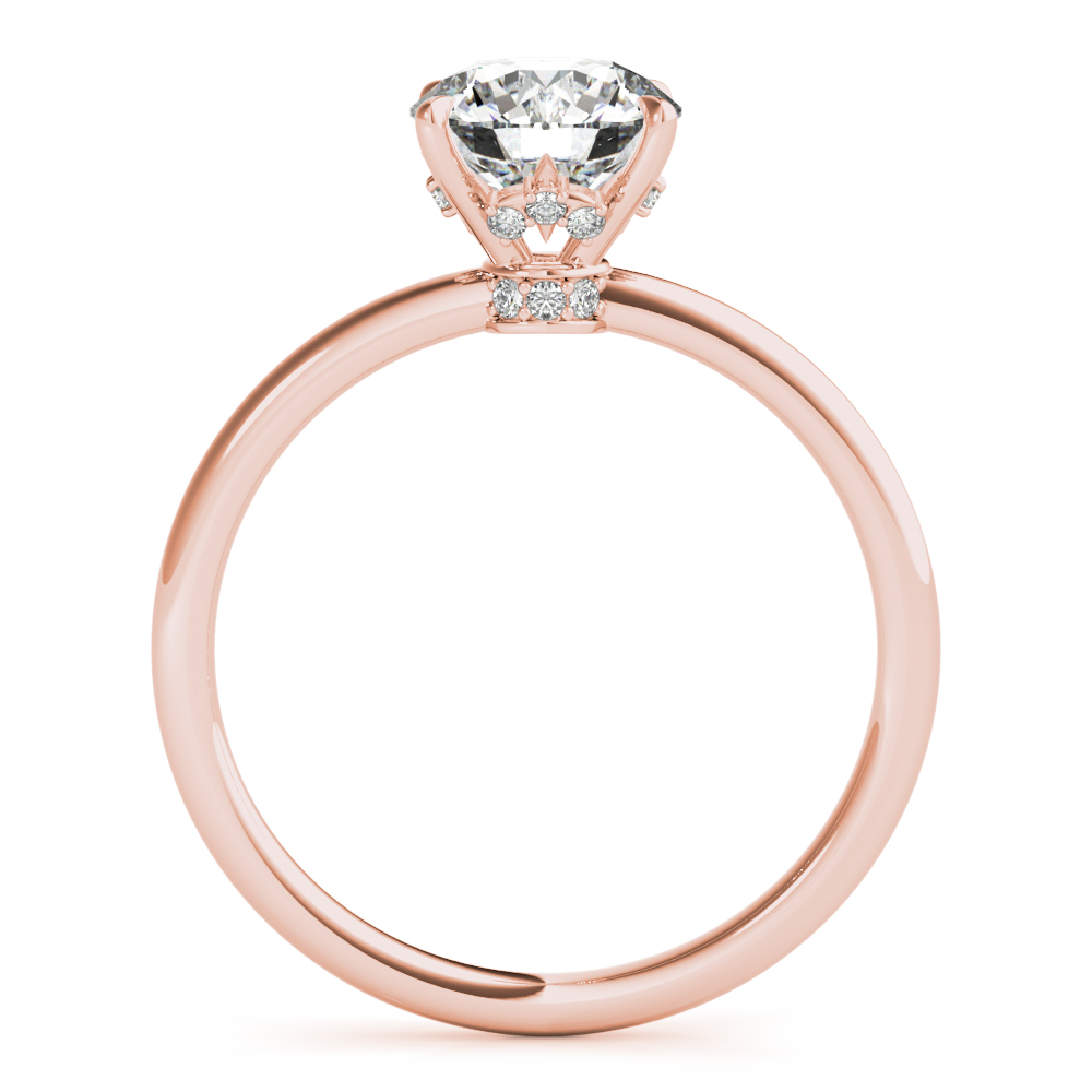 The Rosemary Hidden Halo Engagement Ring, side view