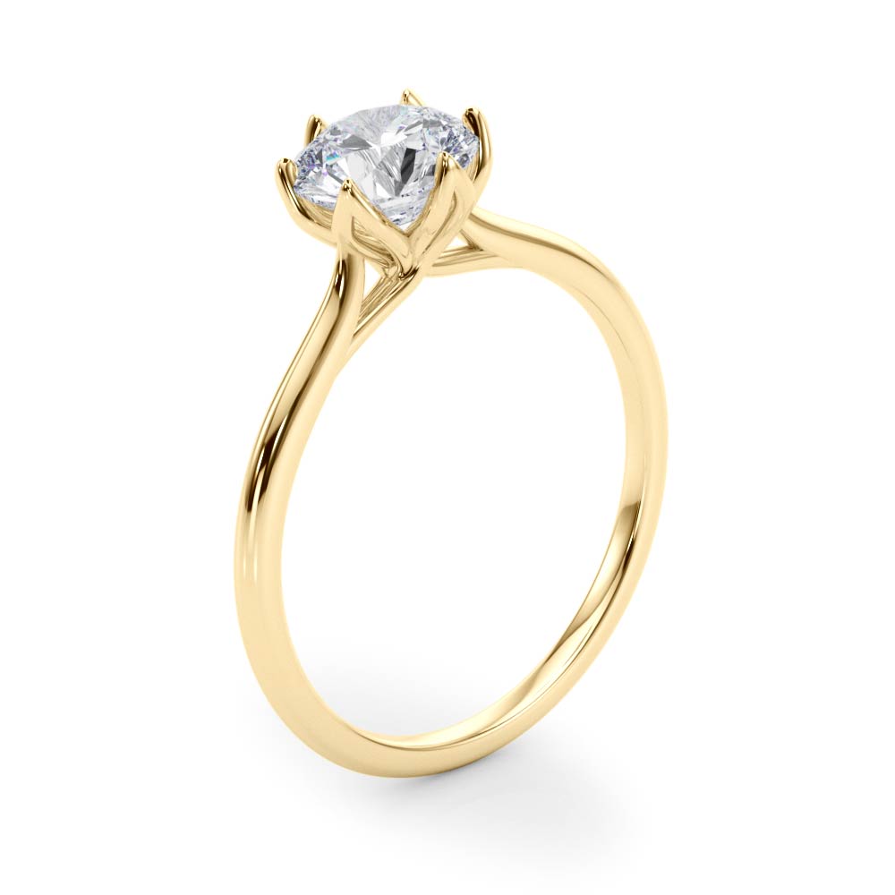 The Amelia Solitaire Engagement Ring, angled view