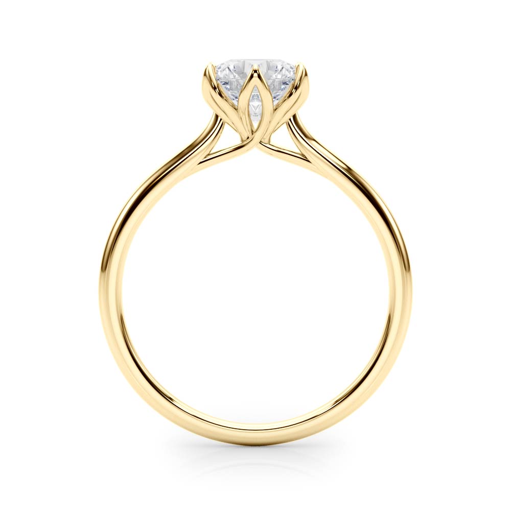 The Amelia Solitaire Engagement Ring, side view