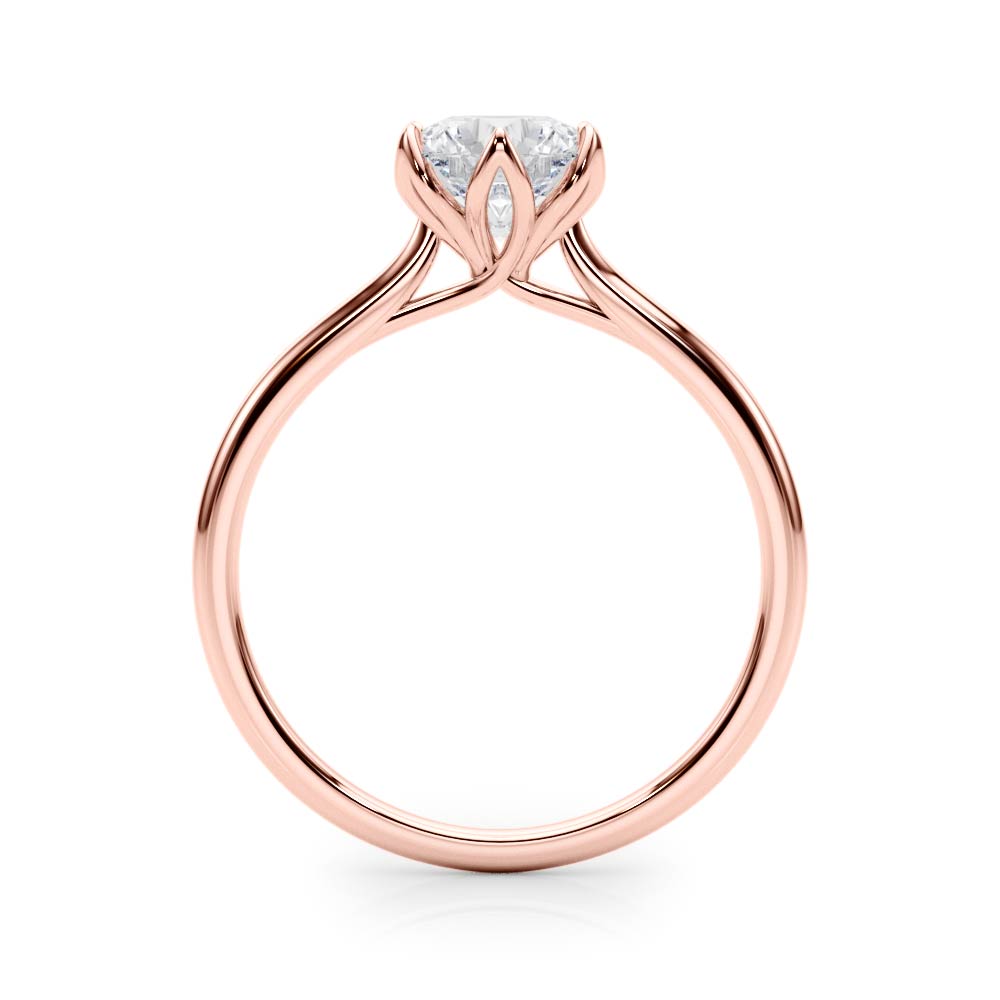 The Amelia Solitaire Engagement Ring, side view
