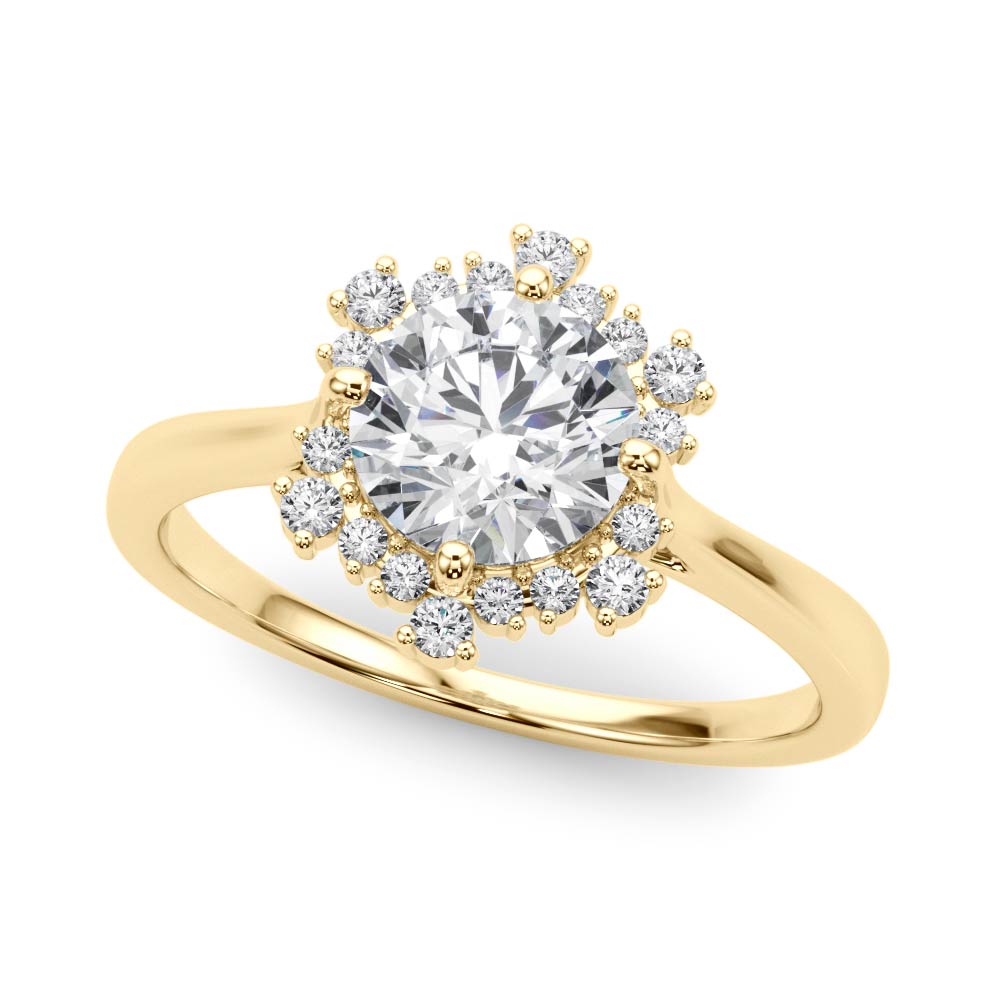 The Freya Halo Engagement Ring, front view