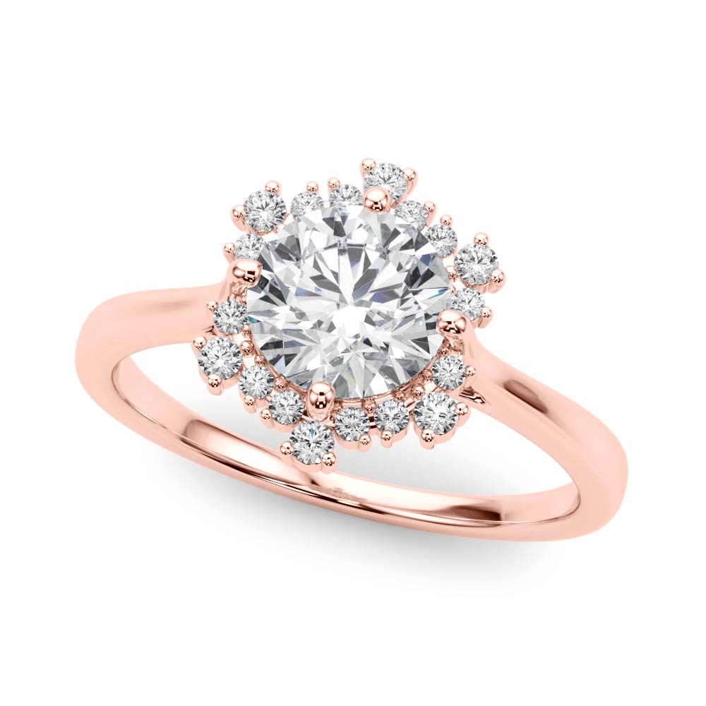 Solitaire Halo Engagement Ring