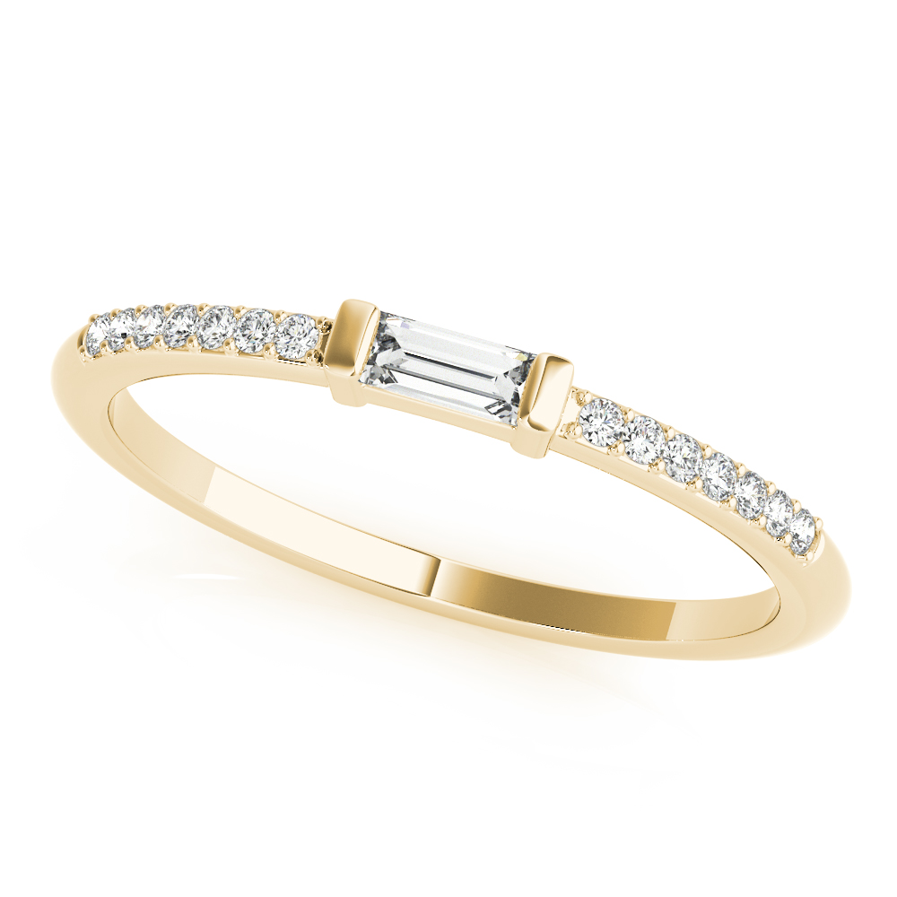 Accented East-West Baguette Ring