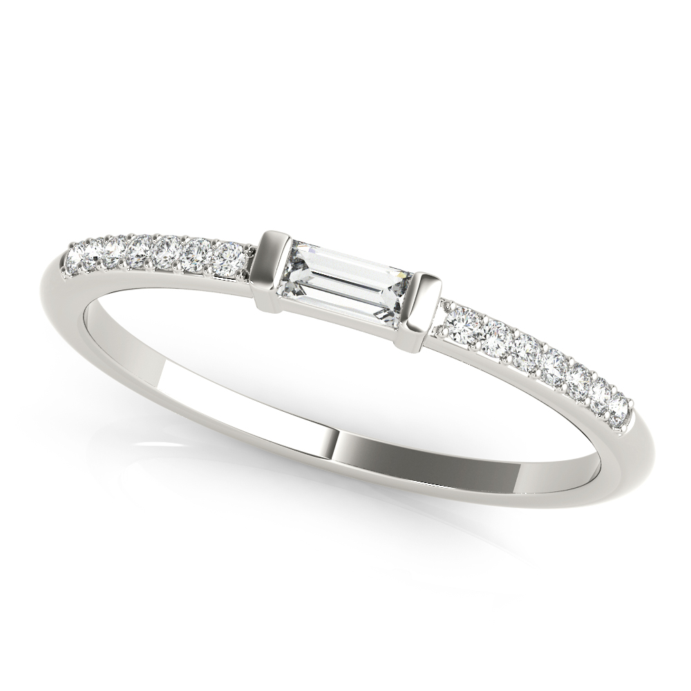 Accented East-West Baguette Ring