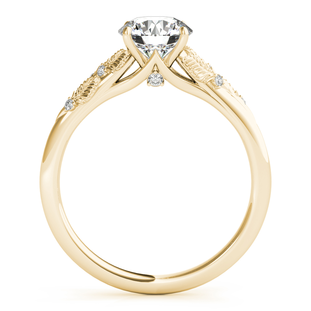 The Aurora Solitaire Engagement Ring, side view