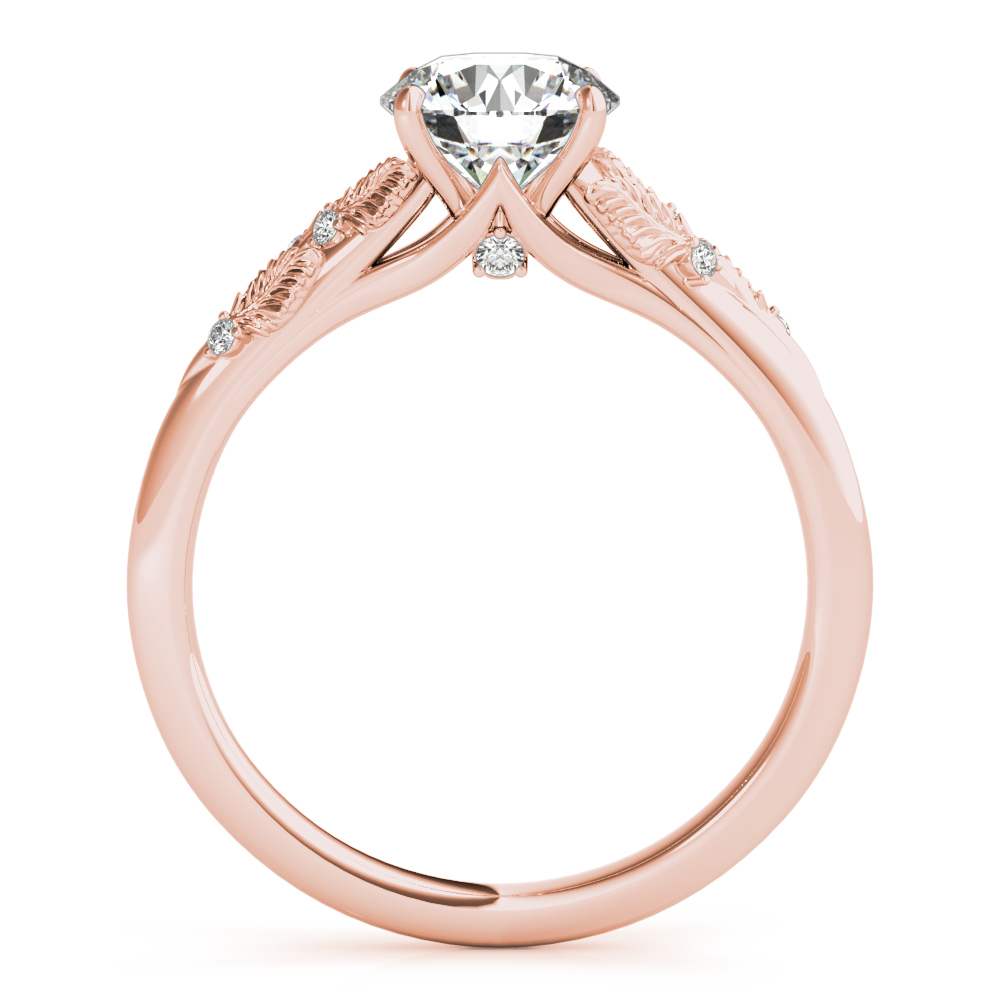 The Aurora Solitaire Engagement Ring, side view