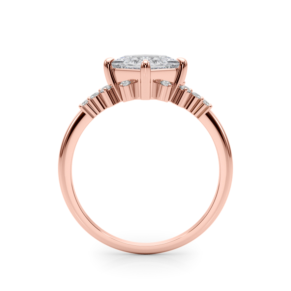 The Alice Engagement Ring, side view