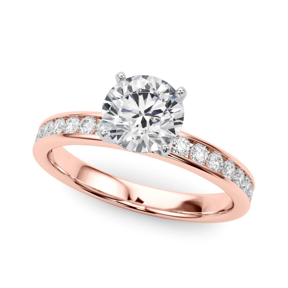 Channel Set Engagement Ring