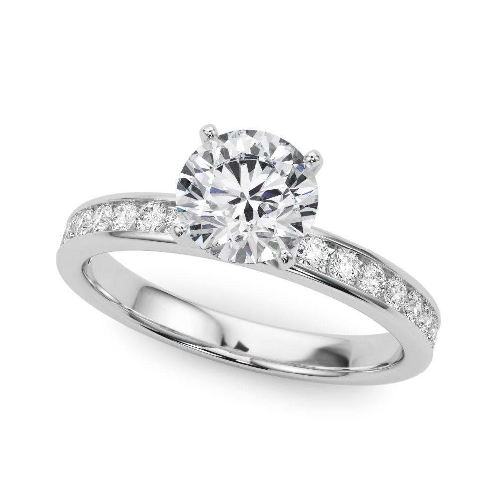 Channel Set Engagement Ring