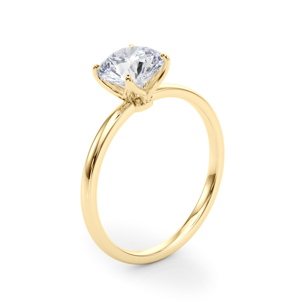 The Lucille Solitaire Engagement Ring, angled view